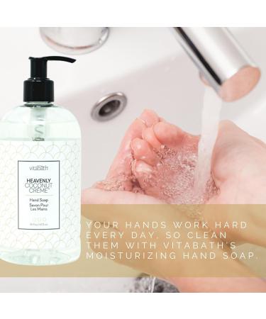 Vitabath Heavenly Coconut Creme Hand Soap - Nourishing Aloe & Antioxidants | Cruelty-Free Gluten-Free Paraben-Free - 16 oz - Buy Online on GoSupps.com