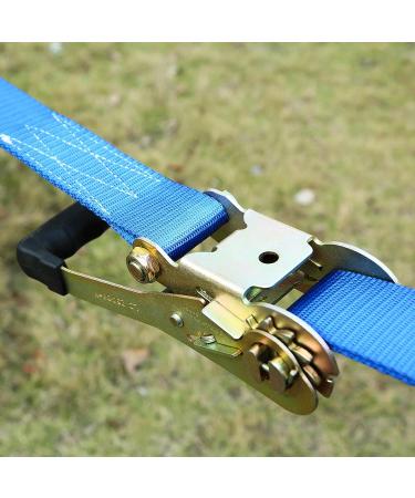 Sunnyglade 50ft Slackline Kit with Training Line & Tree Protectors - Complete Set for Kids & Adults | Includes High Grade Ratchet, Arm Trainer & Carry Bag - Best for Balance Training - Buy Online on GoSupps.com