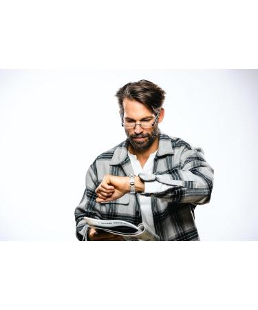 Stylish High-Quality Reading Glasses for Men & Women - Lightweight Nylor Half-Glasses +1.50 Dioptries - Modern Design with Hard Shell Case - Brown-Orange - Buy Online on GoSupps.com