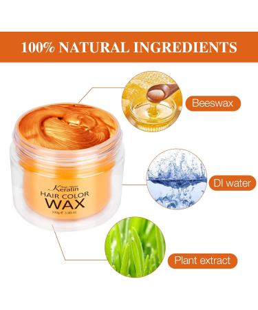 Magic Master Keratin Hair Color Wax - Temporary Instant Colored Clay for Men and Women (Orange) - Perfect for Party, Festival, Cosplay - Buy Online on GoSupps.com