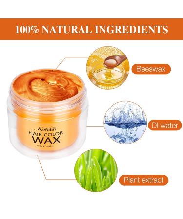 Orange Temporary Hair Color Wax 3.4 Fl Oz | Magic Master Keratin Hair Dye Paint Gel for Kids, Women & Men | Natural Washable | Perfect for Dark Hair | Party, Cosplay, Festival, Halloween - Buy Online on GoSupps.com