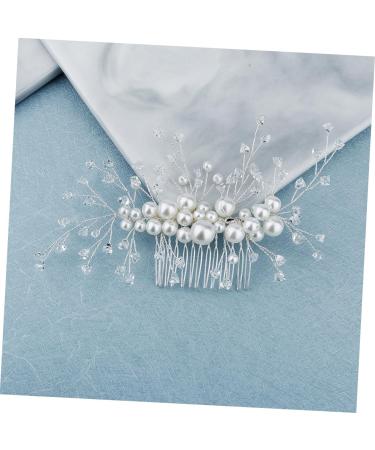 FRCOLOR Hair Comb for Bride Wedding Hair Clips for Brides Pearl Hair Pin Wedding Hair Comb Hair Barrettes Bride Hair Clip Wedding Headpiece for Bride Pearl Clips for Hair Wedding Tiara - Buy Online on GoSupps.com