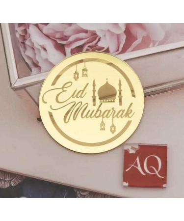 6 Eid Mubarak Cupcake Disc Toppers Gold Eid Cupcake Discs Eid Cupcake Toppers Eid Gift Tags Eid Gift Charms Eid Cake Decorations.