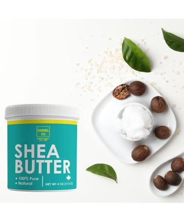 Shea Butter 8oz (227g) | Premium Quality Ivory Moisturizer | Sourced From Africa and Packed in Canada | Great For Hair Skin and DIY | Use Alone Or In Lip Balms Lotions Soap and More | By Amriel Co. - Buy Online on GoSupps.com
