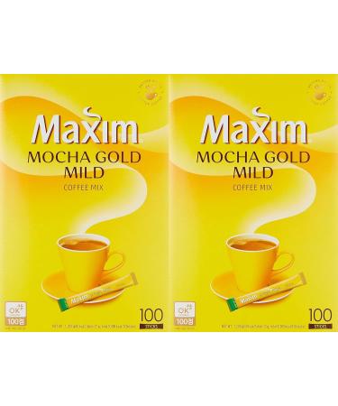 Value Pack: MAXIM MOCHA GOLD - Korean Instant Coffee 100 Pieces - 200 Pieces Total - Cafe - Great Also for Iced Coffee - Instant Coffee Packets - Custom Value Bundle Branded Pack of 2 - Buy Online on GoSupps.com