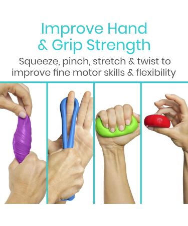 Vive Exercise Putty 6-Pack - Therapeutic Occupational Therapy Tool for Finger Hand Grip Strength - Extra Soft to Firm Sensory Kit - Squeezable Ball - Buy Online on GoSupps.com