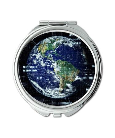 Mirror middle earth makeup mirror Earth Internet Globalisation Technology Network makeup mirrors pocket mirror portable mirror