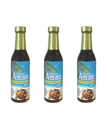 Coconut Secret Coconut Aminos 8 Fl Oz (Pack of 3) - Low Sodium Soy Sauce Alternative, Low-Glycemic - Organic, Vegan, Non-GMO, Gluten-Free, Kosher - Keto, Paleo - 144 Total Servings