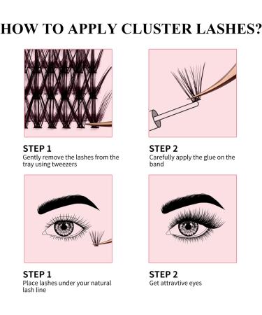 Fadlash D Curl Cluster Eyelash Extension 14mm | Self-Application DIY Lashes 0.07mm Thickness - Buy Online on GoSupps.com