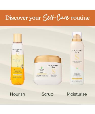 Sanctuary Spa Golden Sandalwood Mousse to Oil Moisturiser 7 Day Moisture With Coconut Oil & Shea Butter Mineral Oil Free Cruelty Free & Vegan 200ml - Buy Online on GoSupps.com