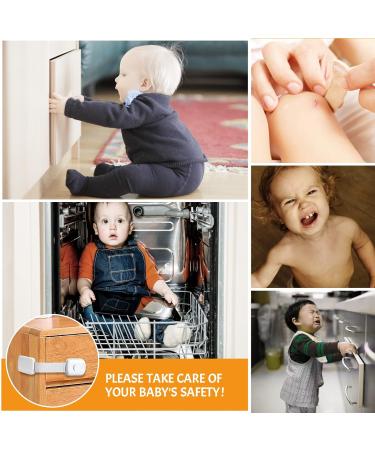 FHLBESTYU Child Locking Cabinet Safety Kit - 10pcs Self-Adhesive Drawer & Door Locks No Drilling Needed | Baby & Child Protection - Buy Online on GoSupps.com