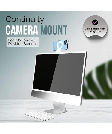 Capstone Continuity Camera Mount for Desktop Monitors with a Flat Back | 30 Degree Tilt for Desk View | Connects via MagSafe | for iPhone 12  13 & 14 | for iOS 16 + Mac OS Ventura or Later For Desktops - Buy Online on GoSupps.com