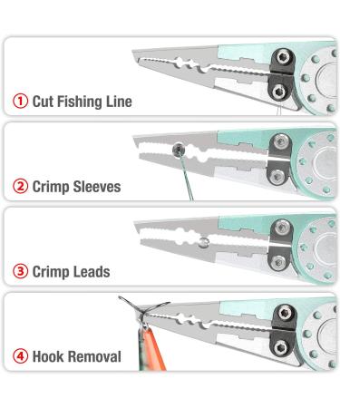 HASHOF 3PC Fishing Tool Kit: Stainless Steel Fish Lip Gripper, Aluminum Fishing Pliers, Hook Remover with Coiled Lanyard - Buy Online on GoSupps.com