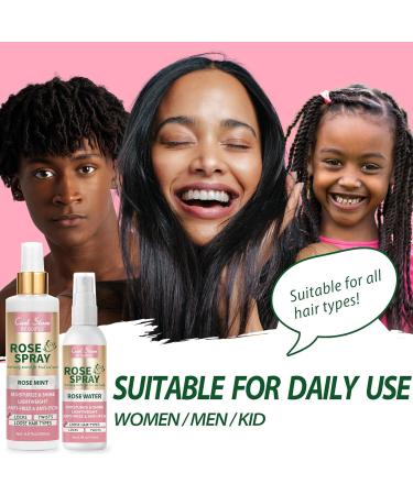2Pcs Rose Water Spray for Hair Scalp Moisturize Rose Water for Hair Refreshing Rosewater for Hair Natural Loc Gel for Retwist Rose Water for Locs (200ml+100ml) - Buy Online on GoSupps.com