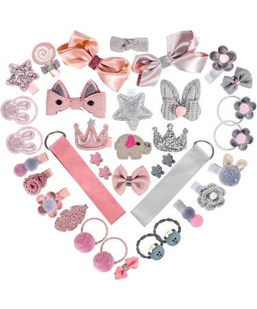 36PCS Baby Hair Clips for Girls | Hair Barrettes & Ties for Toddlers | Kids Accessories for Birthday & Christmas Gift - Buy Online on GoSupps.com