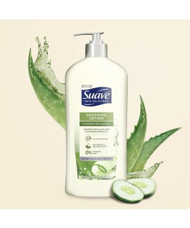 Suave Skin Solutions Body Lotion 18oz - Soothing Aloe - 6 Pack for Ultimate Hydration - International Shipping Available - Buy Online on GoSupps.com