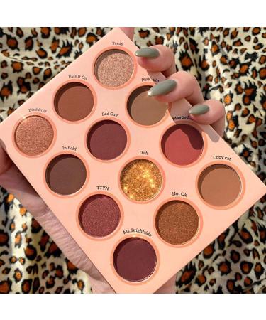 12 Colors Eyeshadow Makeup Palette | Natural Nude Matte Shimmer Eye Shadow Palette Set Professional Nudes Warm Natural Makeup Kit Nicything - Buy Online on GoSupps.com