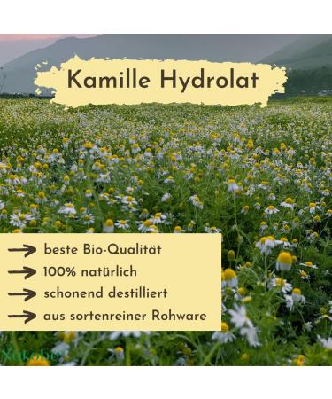 Nakobe Bio Roman Chamomile Hydrolate 1000ml - Pure Organic Artemis Nobilis Flower Water - 100% Natural Soothing Skin Care - Buy Online on GoSupps.com