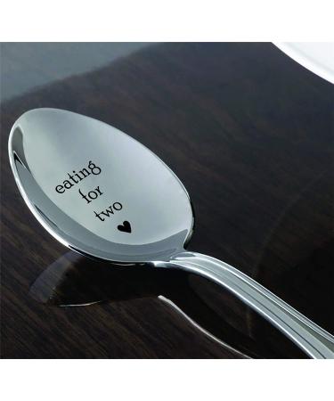 Eating For Two Spoon-Unique Pregnancy Reveal Idea- Pregnancy Gift- Baby Shower Gift-New Arrival Present - Buy Online on GoSupps.com