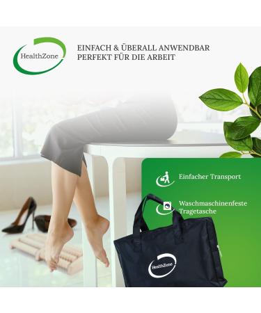 Health Zone Birch Wood Foot Massage Roller | Reflex Zone Therapy Device with Bag & Instructions - Buy Online on GoSupps.com