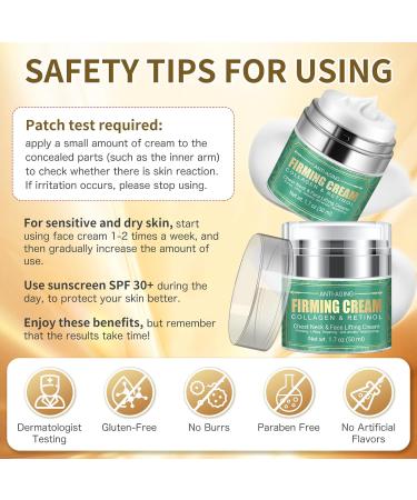 Anti Aging Firming Neck Cream 5-IN-1 Face Tighten and Lift Neck Cream Anti Wrinkle Neck Retinol & Collagen Cream Chest Neck & Face Lifting|Repairing|Moisturzing Skin Care for Men & Women - New Green - Buy Online on GoSupps.com
