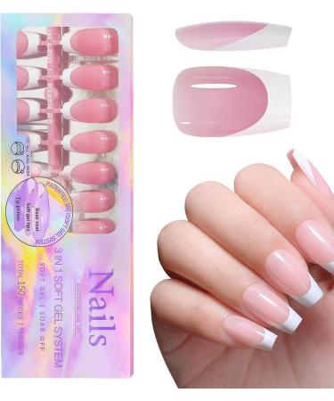 Daily Press on False Nails | Stylish Press On French Detachable False Nails | Beauty Products for Home Wedding Dating Gathering Traveling Littryee 02 - Buy Online on GoSupps.com