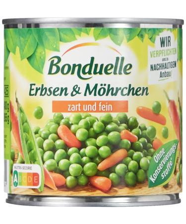 Bonduelle peas very fine with carrots pack of 12 (12 x 400 g can)
