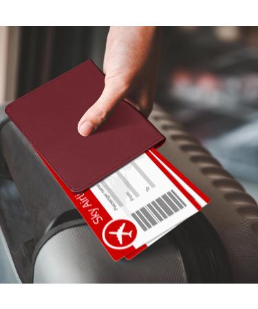 kwmobile Vaccination Certificate Cover - Dark Red Artificial Leather Holder for Adults & Children - Protective Case for Vaccination Book & Card - Buy Online on GoSupps.com