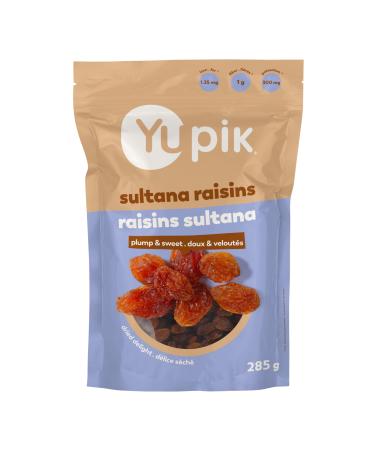 Yupik Sultana Raisins 285 g Gluten-Free Kosher Plump Dried Fruits Naturally Sweet Unsweetened Seedless Healthy Snacks