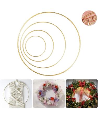 8 Pack Large Metal Floral Hoop Wreath Macrame Rings - Gold (6, 8, 10, 12) for Wedding Decor & DIY Crafts - Buy Online on GoSupps.com