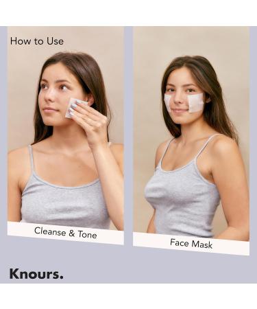 Knours Pore Control Exfoliating Toner Pads | Plant - Ginger + Algae Extract | Sebum Control Refine Texture Tighten Pores | Hydrating Korean Face Mask | Sensitive Skin | 90 Count | 175ml/5.9 fl.oz - Buy Online on GoSupps.com