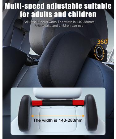 Zawaer Adjustable Car Headrest for Kids - Breathable Neck Support Pillow for Travel | 180 Rotation & Easy Installation - Buy Online on GoSupps.com
