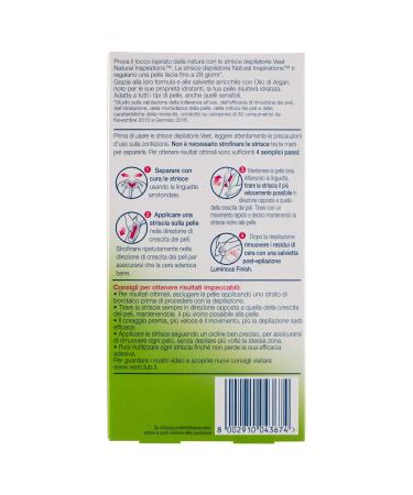 Natural Inspirations Body Hair Removal Strips with Argan Oil - 16 Strips | Smooth & Nourished Skin - Buy Online on GoSupps.com