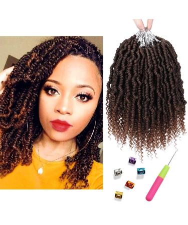 Bomb Twist Crochet Hair 6 Packs 10inch Spring Twist Crochet Braids Pretwisted Passion Twist Hair Pre looped Crochet Hair Synthetic Braiding Hair Extension Fluffy Twist Dreadlocks Hair for Women(T30#) 10 Inch T30