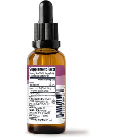 Vimergy USDA Organic Licorice Root Extract Drops - Digestive & Respiratory Support - 115ml | Alcohol-Free, Gluten-Free, Non-GMO, Vegan, Paleo Friendly - Buy Online on GoSupps.com
