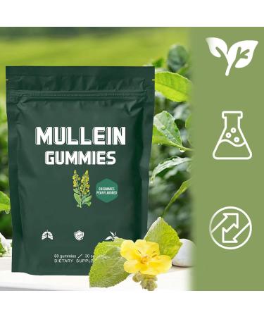 Mullein Gummies Mullein Gummies for Lungs Mullein Leaf Extract Mullein Leaf Herb Extract Lung Health and Sinus Relief (60pcs/1bag) - Buy Online on GoSupps.com