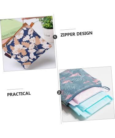 Heallily Sanitary Pads Storage Bag - 2PC Portable Menstruation Pad Holder & Travel Makeup Bag for Outdoors - Buy Online on GoSupps.com