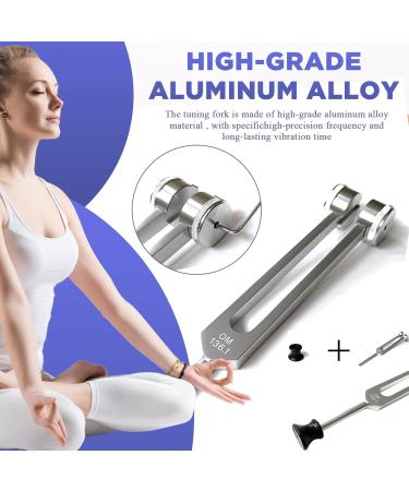 Buy OM 136.1Hz Weighted Tuning Fork - Heart Chakra Sound Healing Meditation & Immune Support - Silver - Buy Online on GoSupps.com