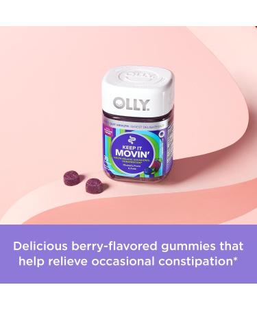 OLLY Constipation Relief Gummies with Rhubarb Prunes Amla Plum Berry Flavor 30ct and Glowing Skin Gummy with Hyaluronic Acid Collagen Sea Buckthorn 25 Day Supply Plump Berry 50 Count - Buy Online on GoSupps.com