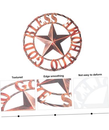 Holibanna Retro Wrought Iron Disc Home Decor Ornament Star Decor Rustic Home Wall Pendant Indoor Iron Hanging - Buy Online on GoSupps.com