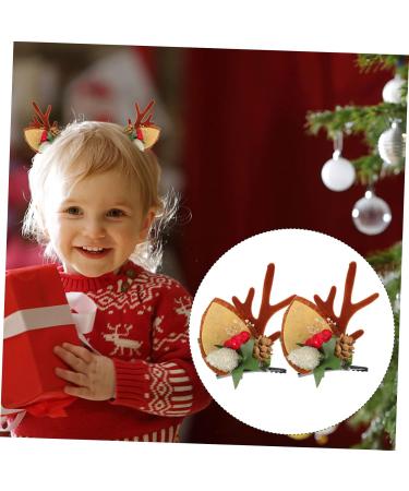 FOMIYES 2 Pairs Christmas hair clips hair padding girl hair clips clips for hair antlers hair pin xmas hair pin Reindeer Hair Clip Xmas hairpins Christmas hairpins hair barrettes - Buy Online on GoSupps.com