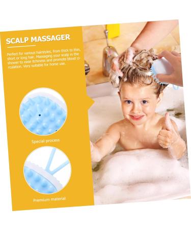 Frcolor 9 StK Silicone Shampoo Brush - Scalp Massage Hairbrush for Kids & Adults | Psoriasis & Bathing Brush - Buy Online on GoSupps.com