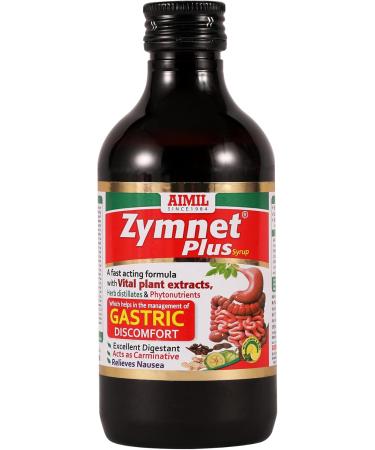 AIMIL Zymnet Plus Syrup for Digestive Health & Acidity| Relieves Gastric Discomforts| Abdominal Pains & Nausea | 200 ML (Pack of 2) - Buy Online on GoSupps.com
