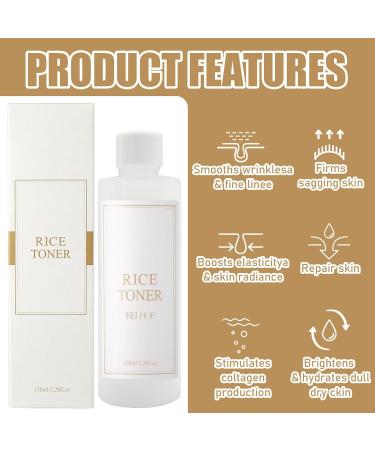 Ganbaro Rice Toner Rice Water Toner Korean Skincare Toner for Face Rice Toner Korean Im from Rice Toner Deep Hydrating Moisturizing Essence Toner 150ml (A) Off White-b - Buy Online on GoSupps.com