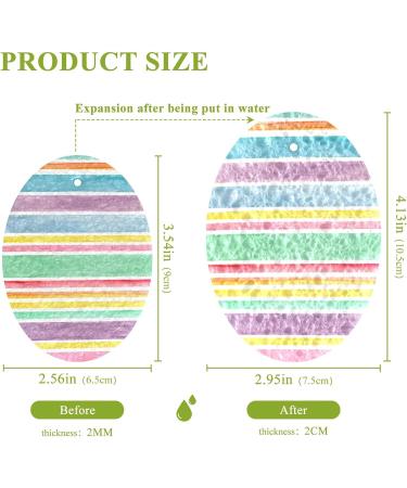 3-Pack Cleaning Kitchen Sponges Oval Rainbow Stripes Kitchen Cellulose Dishwashing Wood Pulp Cotton - Buy Online on GoSupps.com