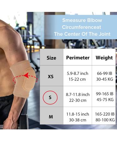 Sibba Compression Elbow Pads - Breathable Arm Brace Support for Kids Men & Women | Fitness Volleyball & Basketball Protector (Nude - Buy Online on GoSupps.com
