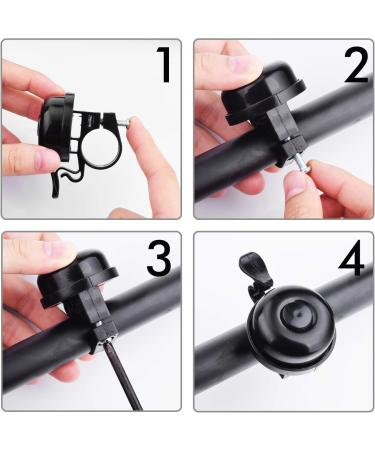 Sportout 2 Pack Bike Bell Set - Loud and Clear Bicycle Bell for Road, Mountain, City, Sports, Cruiser, and BMX Bikes (2.25cm Diameter, Black) - Buy Online on GoSupps.com