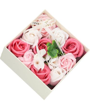 Flower Soap Exquisite Elegant Rose Flower Soap Safe for Valentine's Day for Women (Pink) - Buy Online on GoSupps.com