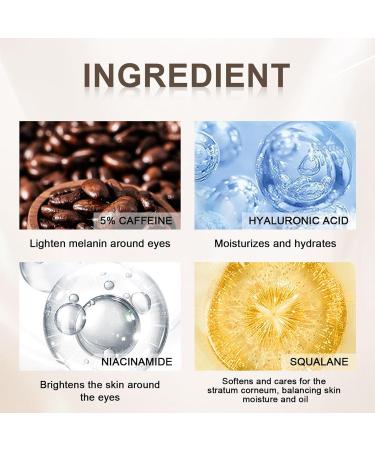 Firming Eye Cream Eye Contour Balm Roller Massage Moisturizer with 5 Percent Caffeiine Lightweight Skin Care Stick with Metal Ball Tip Anti-Puff Solution for Morning Night 20 ml - Buy Online on GoSupps.com