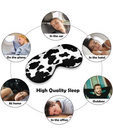Cow Skin Animal Pattern Sleep Mask | Adjustable Eye Shades for Women | Comfortable Sleeping Cover - Buy Online on GoSupps.com